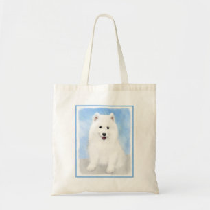 Bolsa Tote Pintura De Cachorro Samoia - Arte Cachorro Origina
