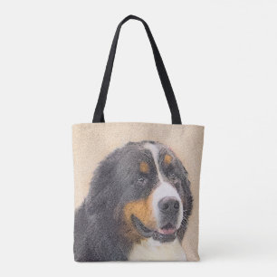 Bolsa Tote Pintura De Cão Da Montanha Bernese - Arte Origina