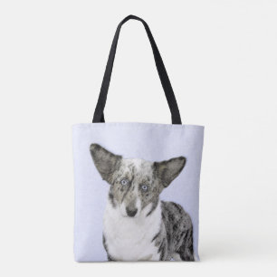 Bolsa Tote Pintura de Cardigan Welsh Corgi - Arte Original pa