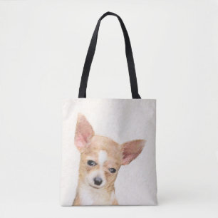Bolsa Tote Pintura de Chihuahua - Arte de Cachorro Original C