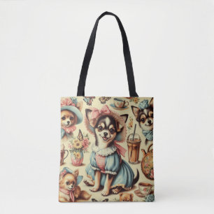 Bolsa Tote Pintura de Chihuahua Puppy