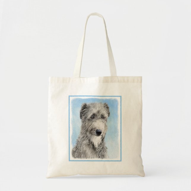 Bolsa Tote Pintura De Deerhound Escocês - Cachorro Original C (Frente)
