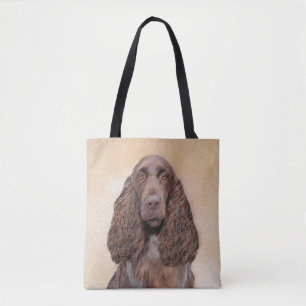 Bolsa Tote Pintura de Field Spaniel - Arte Original de Cachor