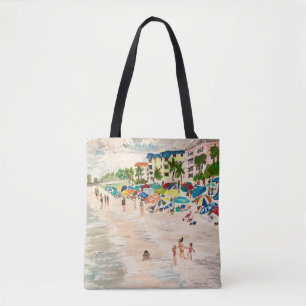 Bolsa Tote Pintura de "Fort Myer's Beach" de Therese Kramer
