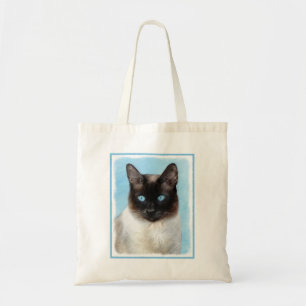 Bolsa Tote Pintura De Gatos Siameses - Arte De Gato Original