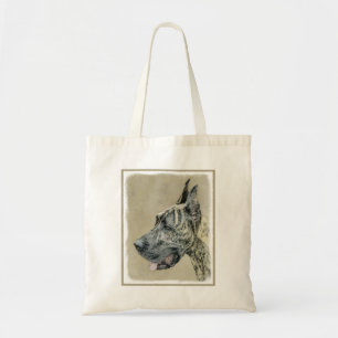 Bolsa Tote Pintura de Great Dane (Brindle) - Arte Original de
