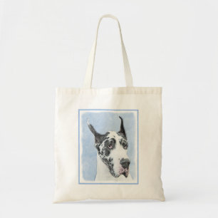 Bolsa Tote Pintura de Great Dane (Harlequin) - Arte de Cão O