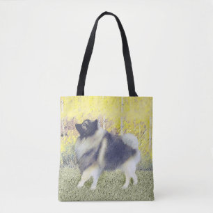 Bolsa Tote Pintura de Keeshond Aspen - Arte de Cachorro Origi