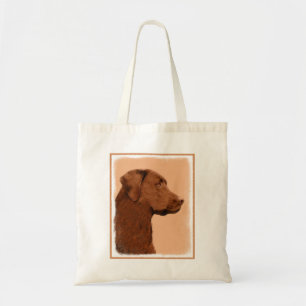 Bolsa Tote Pintura de Labrador Retriever (Chocolate) - Arte C