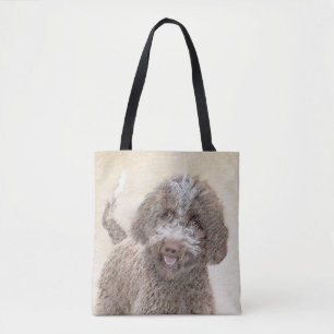 Bolsa Tote Pintura de Lagotto Romagnolo - Arte Original de Ca