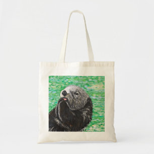 Bolsa Tote Pintura de Lontra-Mar Doce