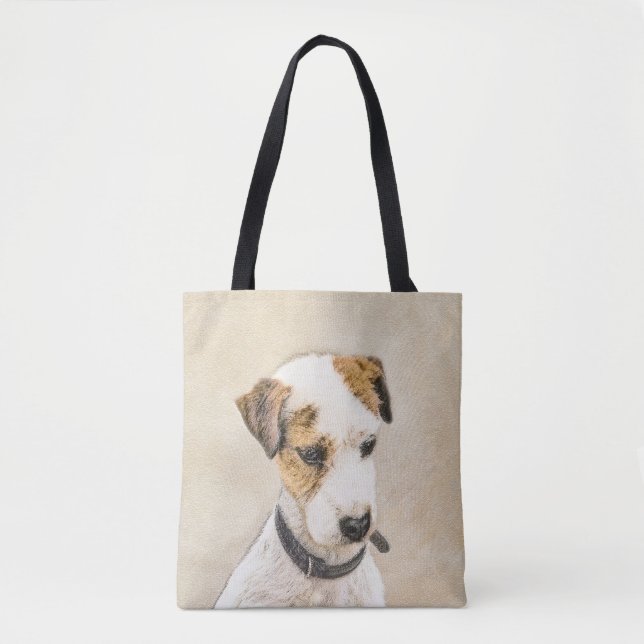 Bolsa Tote Pintura de Parson Jack Russell Terrier - Arte Cani (Frente)