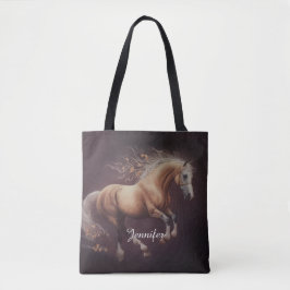 Bolsa Tote Pintura De Pastel De Cavalo Corrente