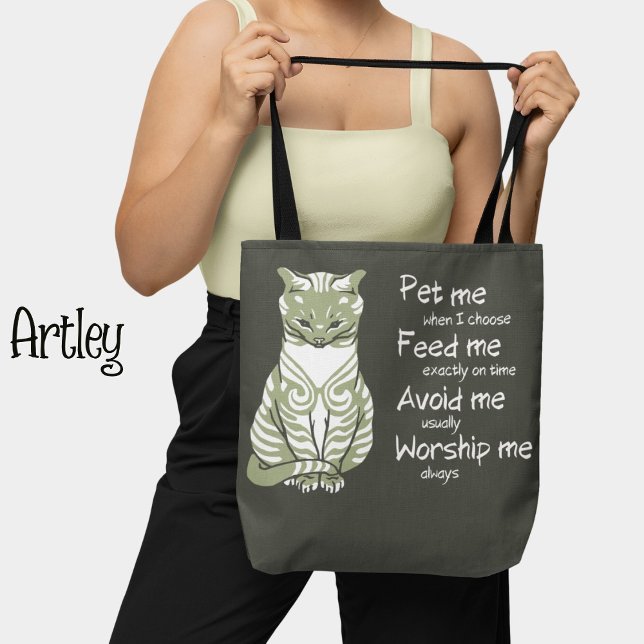 Bolsa Tote Pintura De Pet De Cinza Moderna Engraçada (Criador carregado)