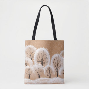 Bolsa Tote Pintura de pincel. Canvas artística. Arte petrol