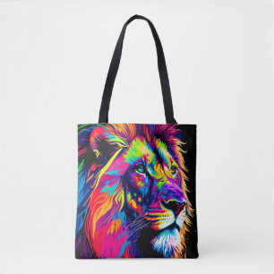 Bolsa Tote Pintura de retrato de leão
