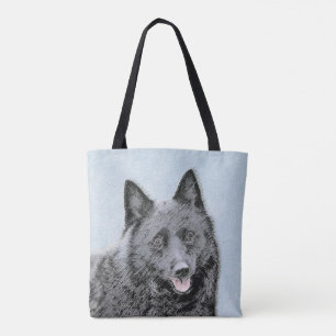 Bolsa Tote Pintura de Schipperke - Arte de Cachorro Original