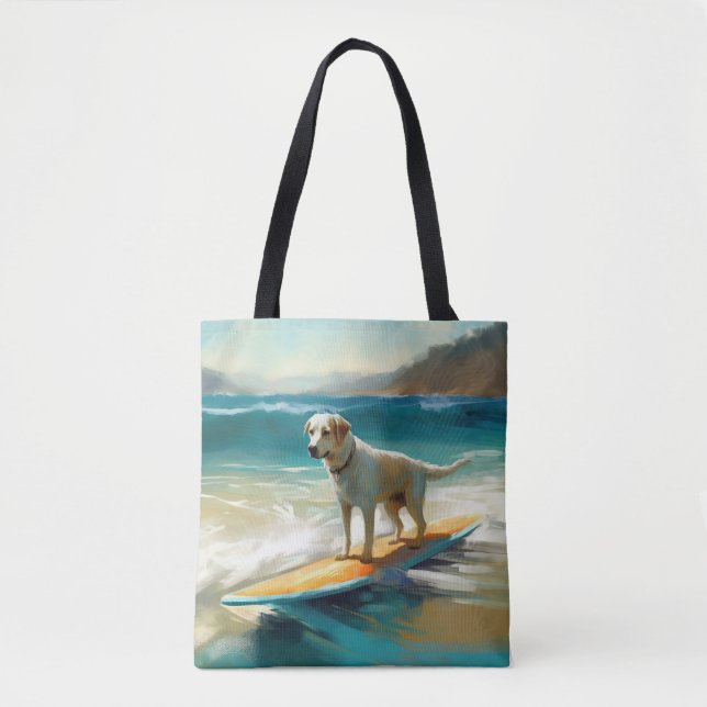 Bolsa Tote Pintura de surf em praia de Shepherd, Anatólia (Frente)