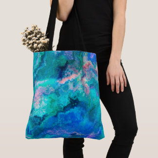 Bolsa Tote Pintura de Teal Abalone Shell