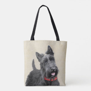 Bolsa Tote Pintura de Terrier escocês - Arte de cachorro ori