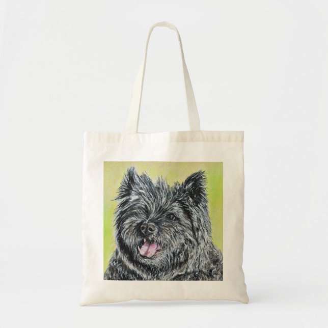 Bolsa Tote Pintura de Terrier no Cairn (Frente)