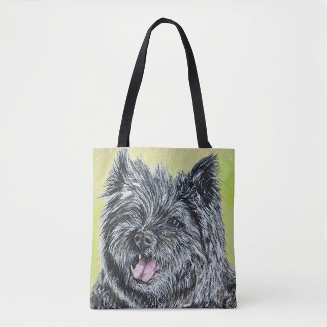 Bolsa Tote Pintura de Terrier no Cairn (Frente)