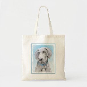 Bolsa Tote Pintura de Weimaraner - Arte de Cachorro Original