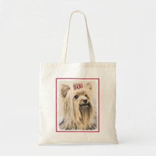 Bolsa Tote Pintura de Yorkshire Terrier - Arte de Cachorro Or