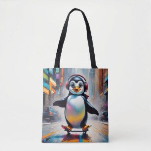 Bolsa Tote Pintura digital pinguim Legal