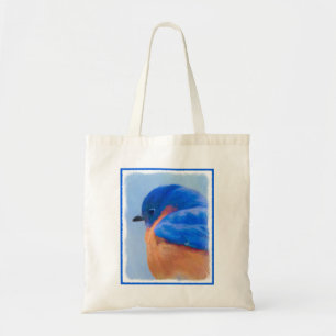 Bolsa Tote Pintura do Bluebird - arte original do pássaro