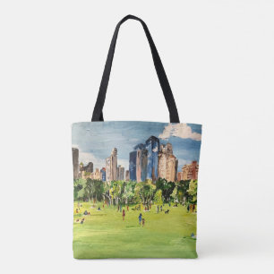 Bolsa Tote Pintura do "Central Park" em Willowcatdesigns