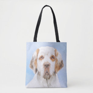 Bolsa Tote Pintura do Clumber Spaniel - Arte Original de Cach