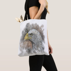 Bolsa Tote pintura do desenho da aguarela de uma águia