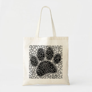 Bolsa Tote Pintura Do Mosaico, Impressão Em Preto E Branco