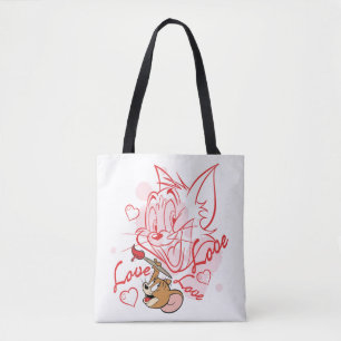 Bolsa Tote Pintura do Namorados Tom & Jerry