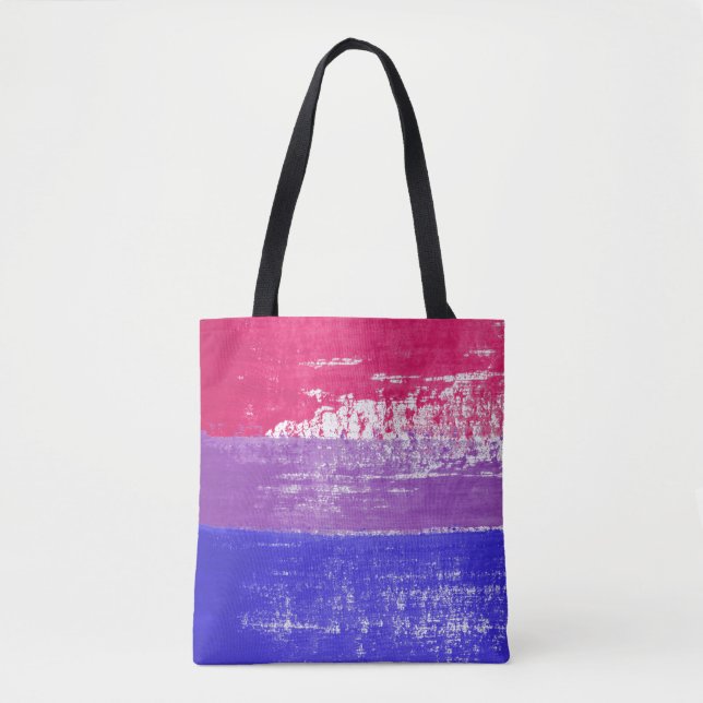Bolsa Tote Pintura do Orgulho Bissexual (Frente)