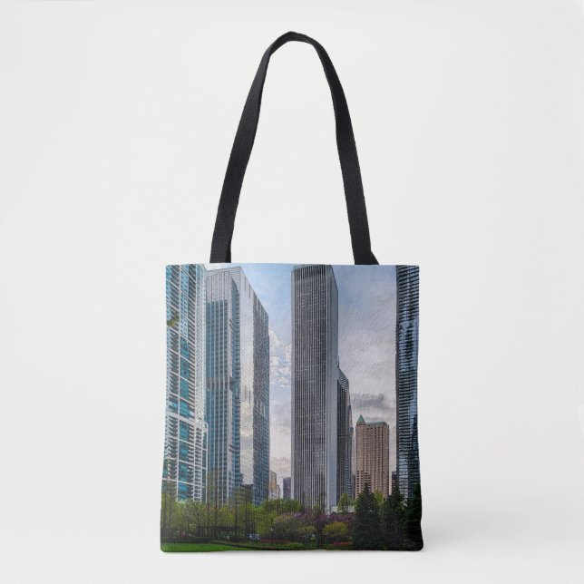 Bolsa Tote Pintura do Parque Lake Shore (Frente)
