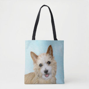 Bolsa Tote Pintura do Podengo Português Pequeno - Arte Origin