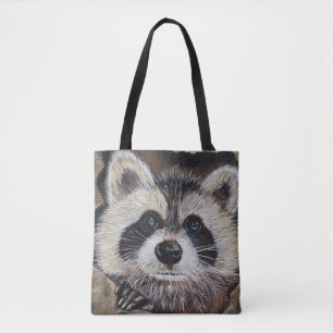 Bolsa Tote Pintura do Raccoon