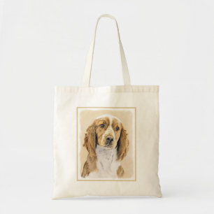 Bolsa Tote Pintura do Welsh Springer Spaniel - Arte Original 