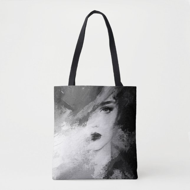Bolsa Tote Pintura em acrílico de abstrato Fashion (Frente)