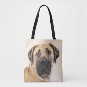 Bolsa Tote Pintura em Boerboel - Arte Cachorra Original