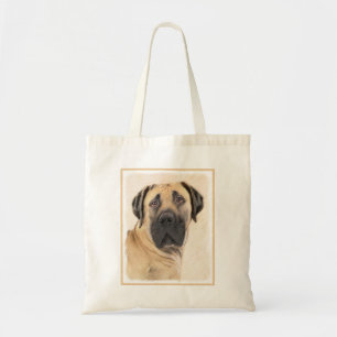 Bolsa Tote Pintura em Boerboel - Arte Cachorro Original Bonit