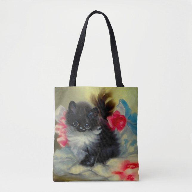 Bolsa Tote Pintura em branco e preto (Frente)