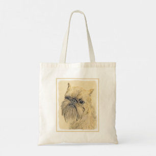 Bolsa Tote Pintura em Bruxelas Griffon - Arte Cachorra Origin