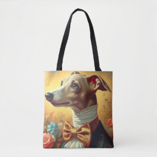 Bolsa Tote Pintura em Cão de Greyhound Italiano