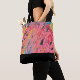 Bolsa Tote Pintura em cascata arco-íris