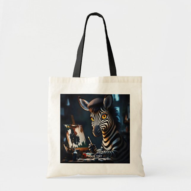 Bolsa Tote Pintura em face de zebra fantasma (Frente)