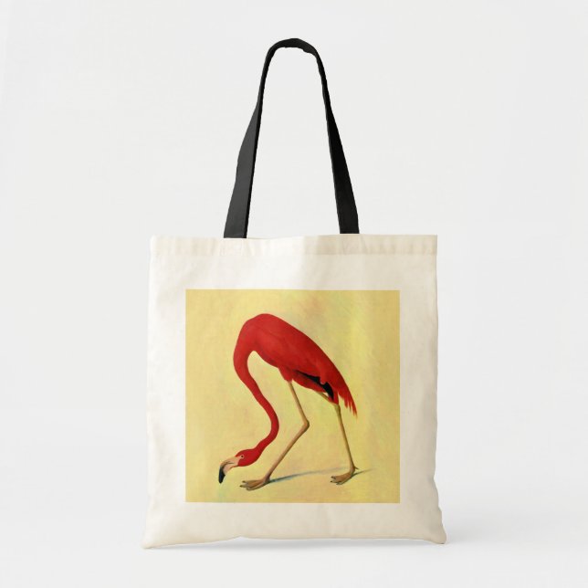 Bolsa Tote Pintura em Flamingo Americano Audubon (Frente)