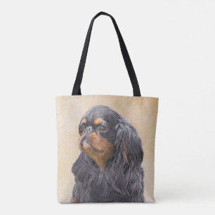 Bolsa Tote Pintura em inglês Toy Spaniel - Arte Original par